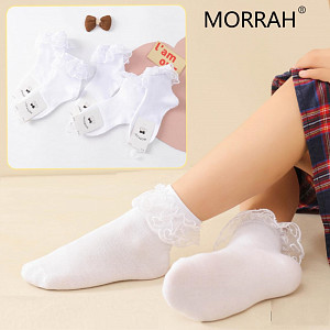 Носки для девочки нарядные белые MORRAH