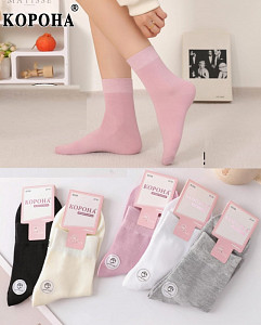 Женские однотонные носки КОРОНА