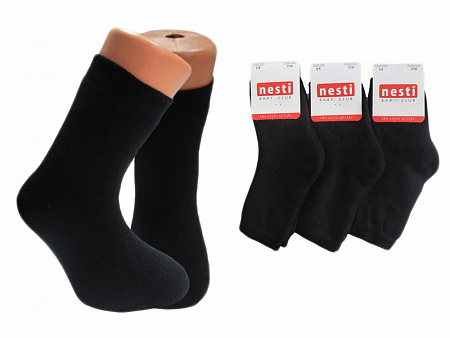 Носки махровые для мальчика черные  NESTI